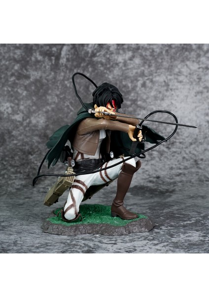Titan'a Saldırı Levi Kaptan Savaş Hasarı Kanlı Savaş Anime Figürü Modeli Hazır Stok (Yurt Dışından)
