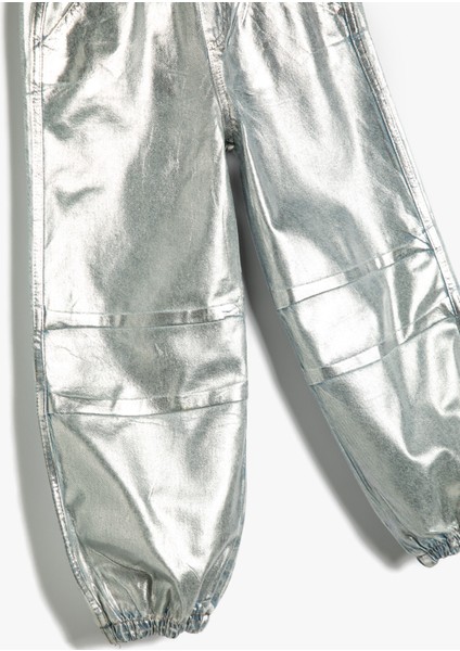 Varaklı Parlak Paraşüt Pantolon modelleri