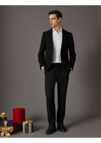 Kumaş Pantolon Slim Fit Beli Bağcıklı Cep Detaylı Bilek Boy fiyatları