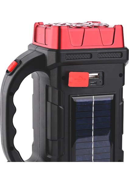 HB-1678 Solarlı USB Çıkışlı Şarj Edilebilir 38 Watt Kamp Feneri (81)