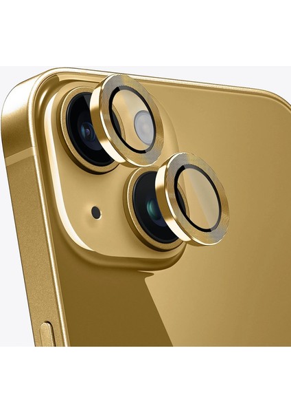 Iphone 14 ve 14 Plus Gold Uyumlu Kamera Lens Koruyucu Cam