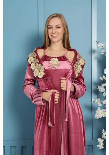 Kadife Kimono Takım