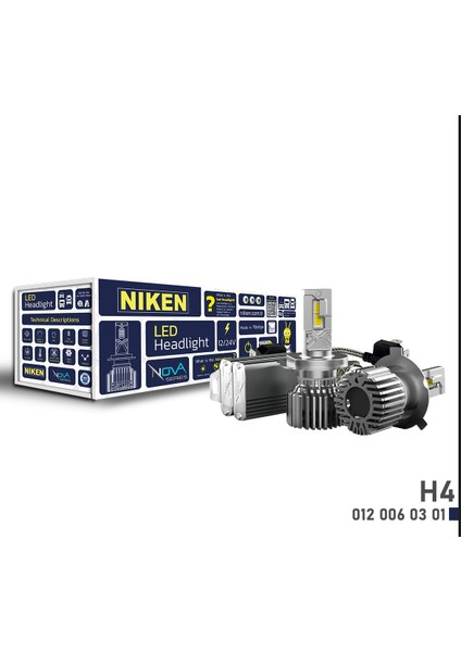 Nova H4 Xenon LED Yeni Seri 12.000 Lümen 90W