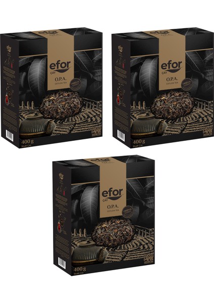 Efor Çay Efor Opa Ceylon Çay 400 gr x 3 Adet