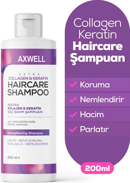 Extra Hacim Parlaklık Koruma ve Kolajen & Keratin Koruma Şampuan