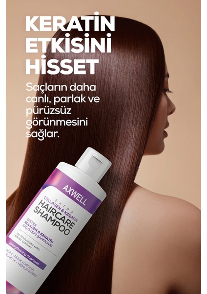 Extra Hacim Parlaklık Koruma ve Kolajen & Keratin Koruma Şampuan