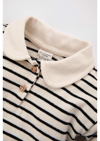 Kız Bebek Polo Yaka Çizgili Sweatshirt A9897A523AU