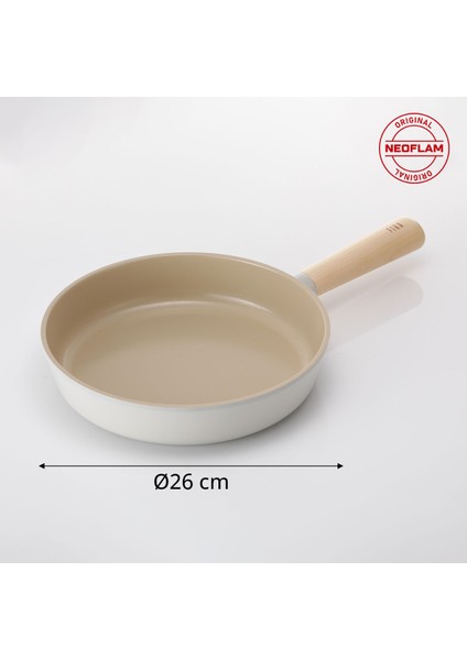 Fika Bej 5 Parça Pratik 26 cm Tencere Tava Wok Set