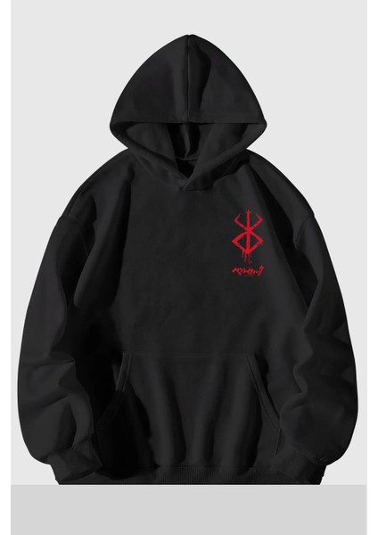 Berserk Logo Ön - Arka Baskılı Kapşonlu Sweatshirt