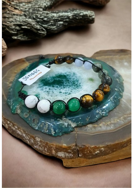 Yengeç Burcu Şık Erkek Doğal Taş Bileklik ( Havlit , Aventurin , Kaplan , Labradorit , fiyatları