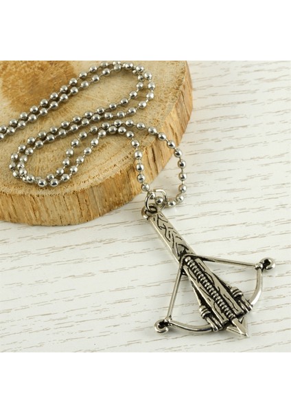 Ok Figürlü Metal Kolye