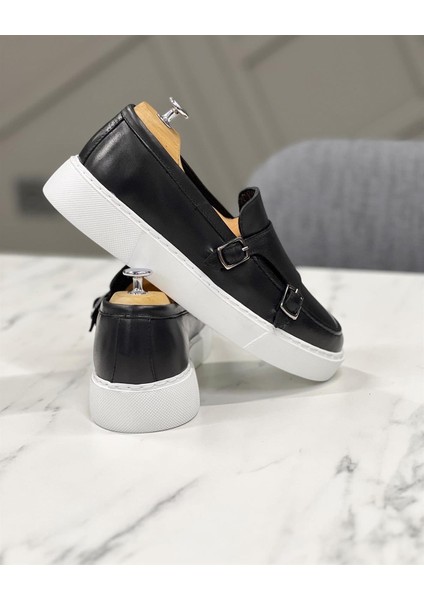 9087 Deri Siyah Casual Erkek Ayakkabı