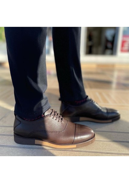 0796 Deri Kahverengi Casual Erkek Ayakkabı