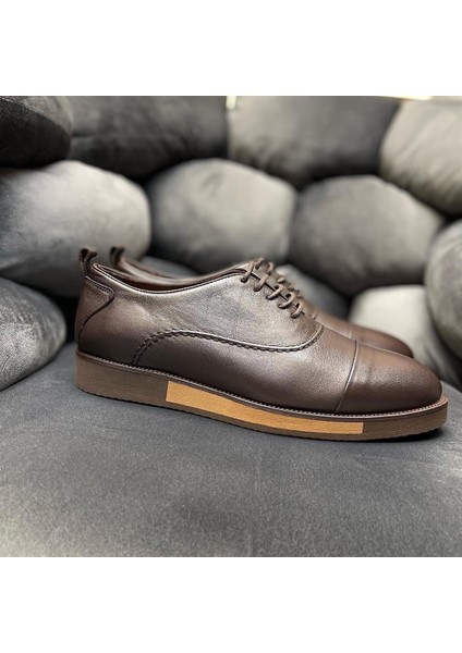 0796 Deri Kahverengi Casual Erkek Ayakkabı