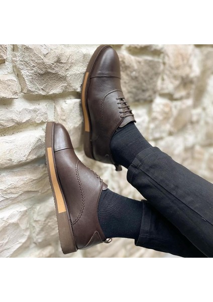0796 Deri Kahverengi Casual Erkek Ayakkabı
