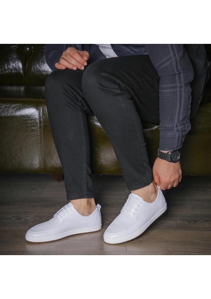 9015 Deri Beyaz Casual Erkek Ayakkabı