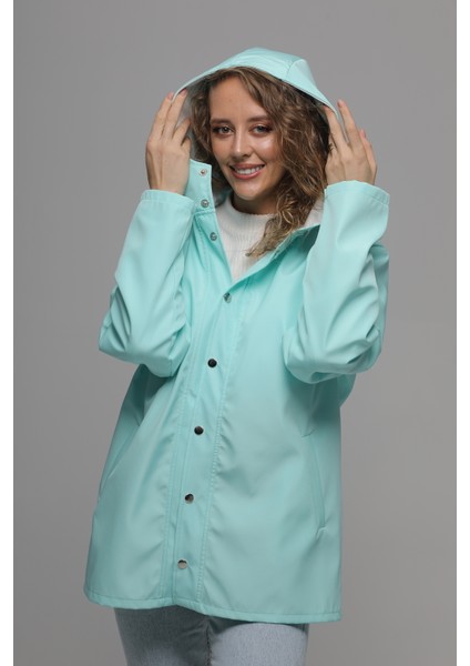 Oversize Su Geçirmez Içi Astarlı Yağmurluk Rüzgarlık