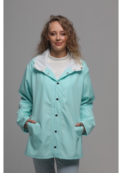 Oversize Su Geçirmez Içi Astarlı Yağmurluk Rüzgarlık