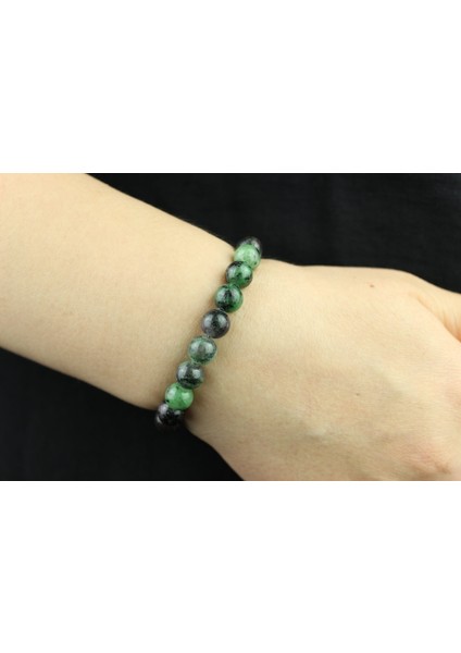 Ruby Zoisite / Anyolit Taşı Doğal Taş Bileklik – 8 mm