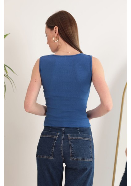 Kaşkorse Kumaş U Yaka Kadın Bluz-Saks modelleri