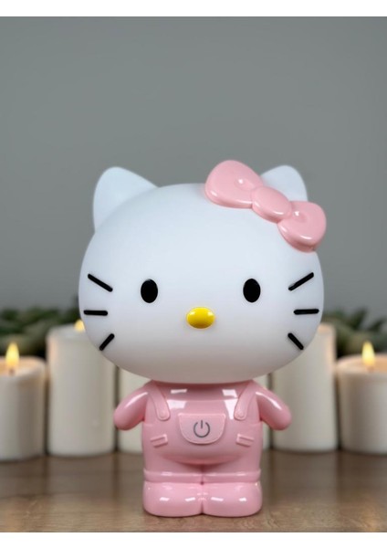 Hello Kitty Dokunmatik Ayarlanabilir Işıklı Masa Lambası