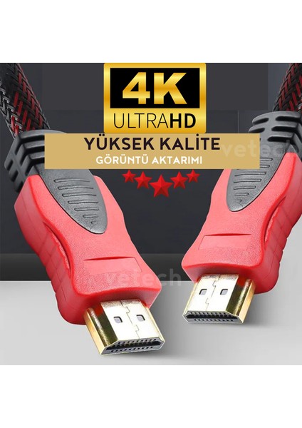 3 Metre HDMI Kablo Full Hd Tv Monitör Uydu Alıcısı Pc Uyumlu HDMI Kablosu