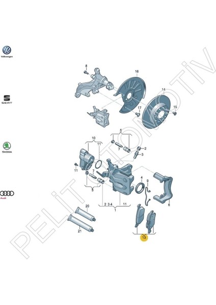 Volkswagen T-Roc Arka Balata Ferado 5Q0698451AD (2018-2022)