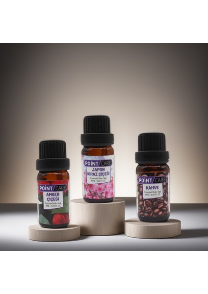 3'lü Set Esansiyel Uçucu Yağ Buğurdanlık Yağı Difüzör Kokusu