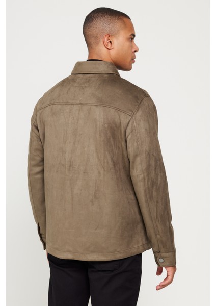 ALTINYILDIZ CLASSICS Erkek Haki Standart Fit Normal Kesim Gömlek Yaka Mont indirimleri