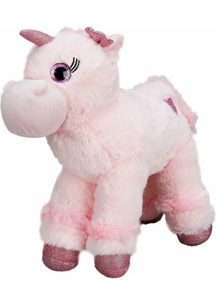 1511 Unicorn Renkli Peluş At 28 cm