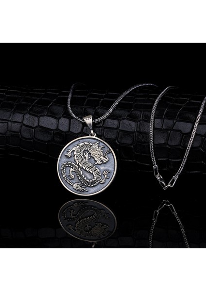 Dragon Model Ejderha 925 Ayar Gümüş Kolye