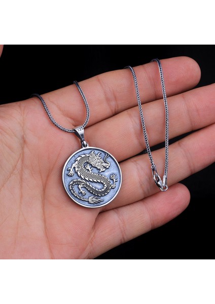 Dragon Model Ejderha 925 Ayar Gümüş Kolye