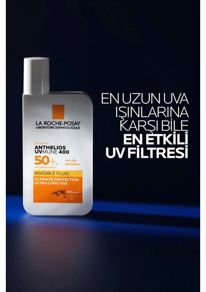 La Roche Posay Anthelios Uvmune Invisible Fluid Spf50 Karma Ve Yağlı Cilt Yüz Güneş Koruyucu 50ml