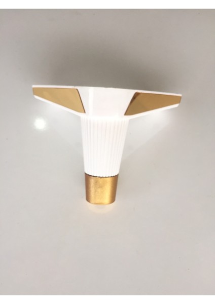 12CM Deniz Ayak Plastik Beyaz Altın Desenli (4 Adet)