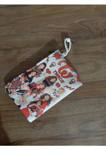 Kpop - Twice Grubu Desenli Tasarım Bez Kalemlik-Cüzdan