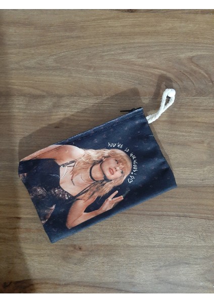 Taylor Swift - You Are So Gorgeous Slogan Desenli Tasarım Bez Kalemlik-Cüzdan