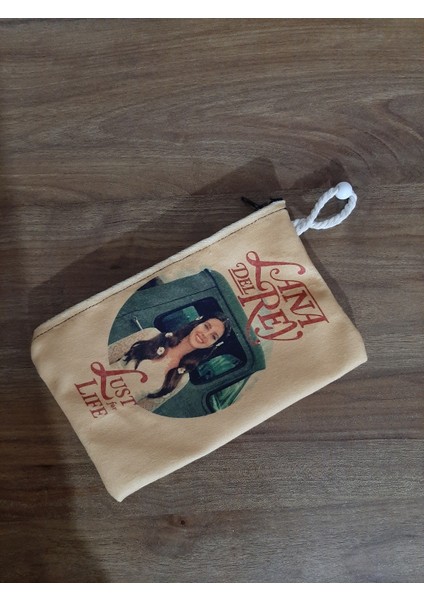 Lana Del Rey - Just For Life Desenli Tasarım Bez Kalemlik-Cüzdan
