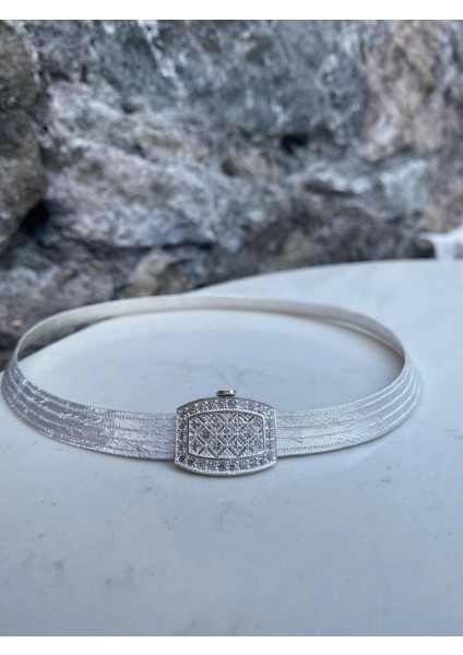 Kadın Gümüş 5 Sıra Prenses Toka Trabzon Hasır Gerdanlık fiyatları