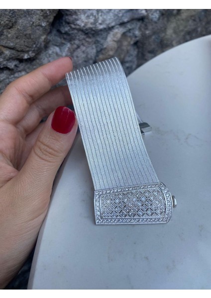 Kadın Gümüş 17 Sıra Prenses Tokalı Trabzon Hasır Bileklik fiyatları