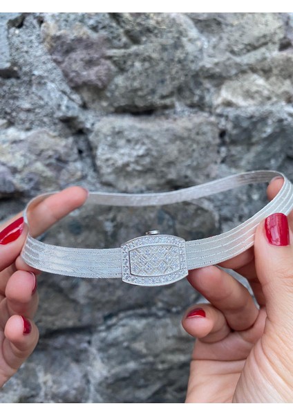 Kadın Gümüş 5 Sıra Prenses Toka Trabzon Hasır Gerdanlık modelleri