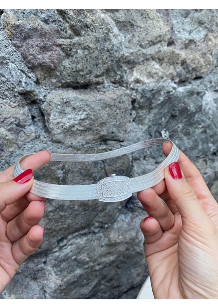 Kadın Gümüş 5 Sıra Prenses Toka Trabzon Hasır Gerdanlık fırsatları