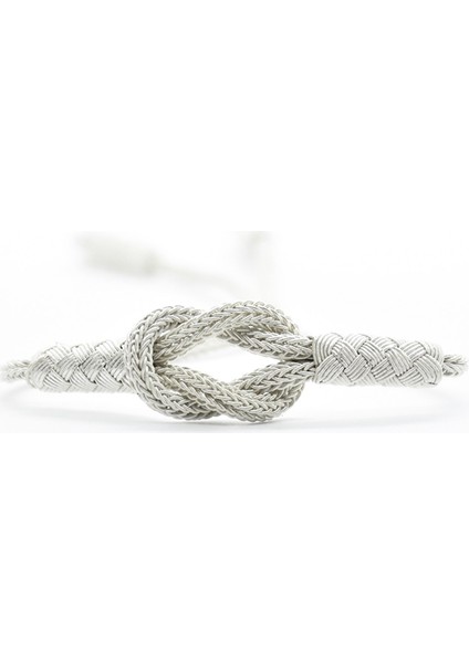Kadın Gemici Düğümü Kazaziye Gümüş Bileklik