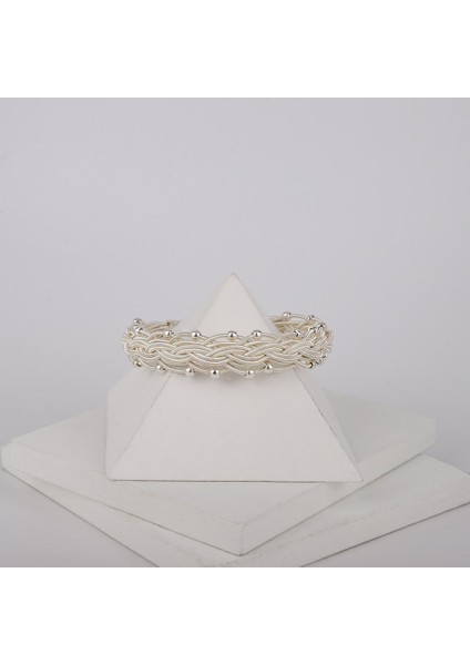 Kadın Gümüş Tasarım Kazaziye Bileklik