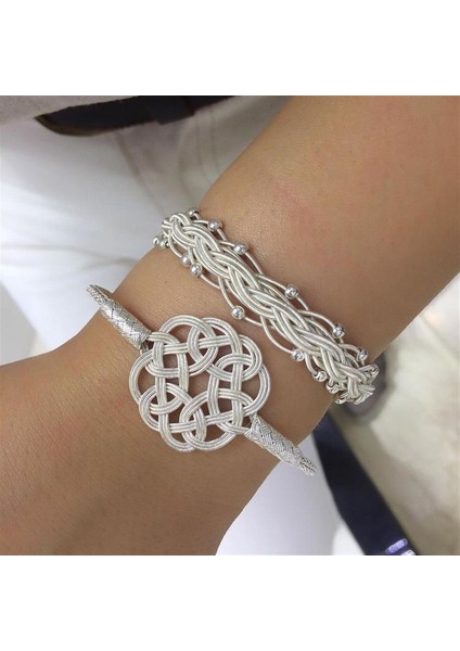 Kadın Gümüş Tasarım Kazaziye Bileklik fırsatları