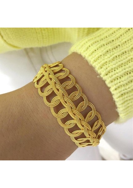 Kadın Altın Kaplama Gümüş Kazaziye Bileklik