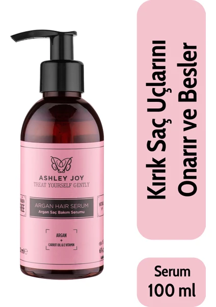 Ashley Joy Yıpranmış Saçlara Özel Kırık Saç Uçlarını Onaran Argan Yağı İçeren Saç Bakım Serumu 100 ml