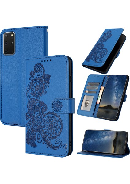Samsung Galaxy S20 Plus Flip Deri Manyetik Koruyucu Cüzdan Bilek Kayışı Telefon Kılıfı (Yurt Dışından)