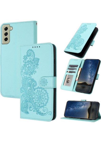 Samsung Galaxy S22 Flip Deri Manyetik Koruyucu Cüzdan Bilek Kayışı Telefon Kılıfı (Yurt Dışından)