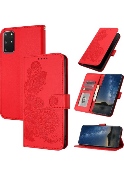 Samsung Galaxy S20 Plus Flip Deri Manyetik Koruyucu Cüzdan Bilek Kayışı Telefon Kılıfı (Yurt Dışından)