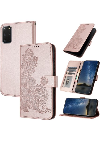 Samsung Galaxy S20 Plus Flip Deri Manyetik Koruyucu Cüzdan Bilek Kayışı Telefon Kılıfı (Yurt Dışından)